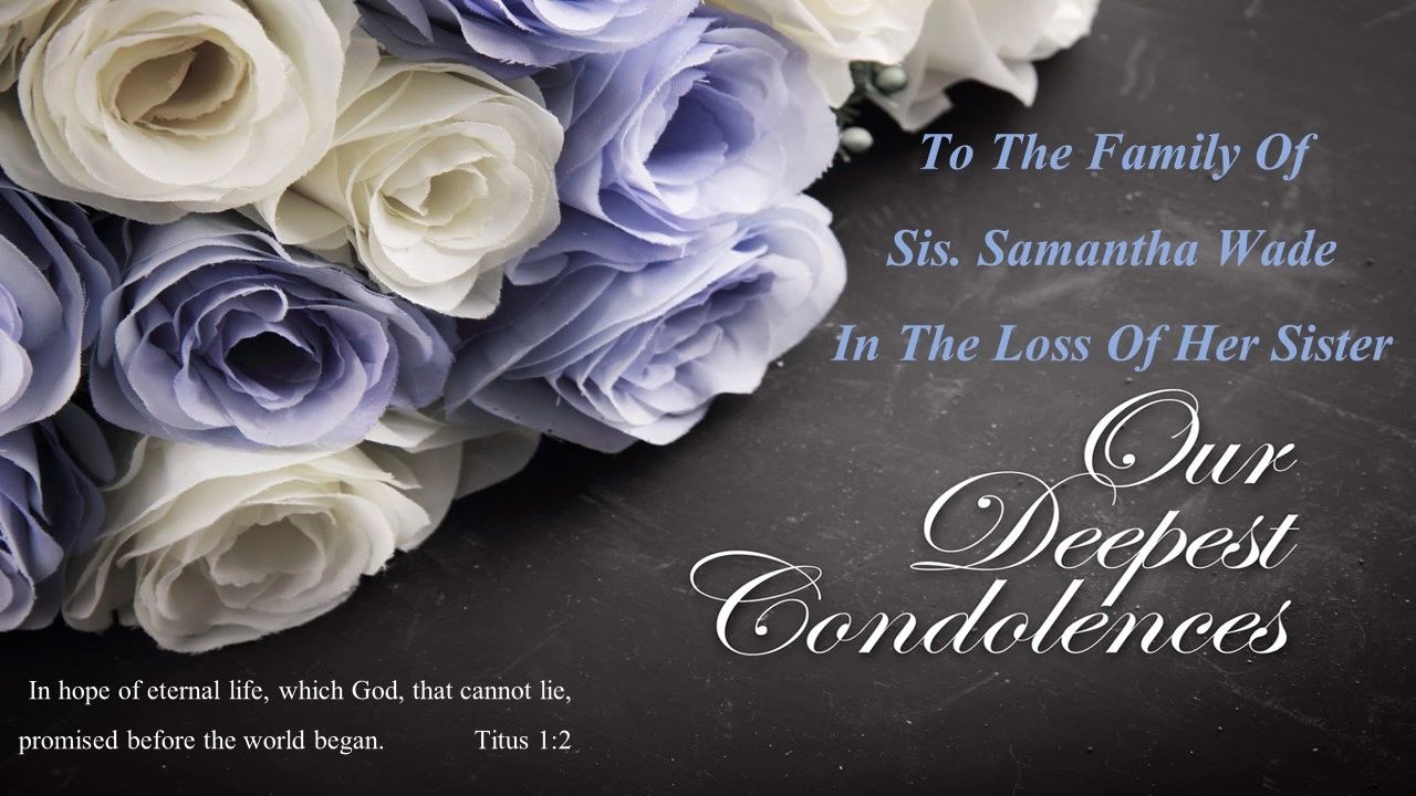 Condolences